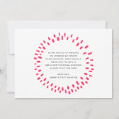 Roze Koraal Bat Mitzvah Bold Starburst Cool Modern Save The Date (Achterkant)