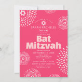 Roze Koraal Bat Mitzvah Foto Krachtige Zonneknop G Kaart (Voorkant)