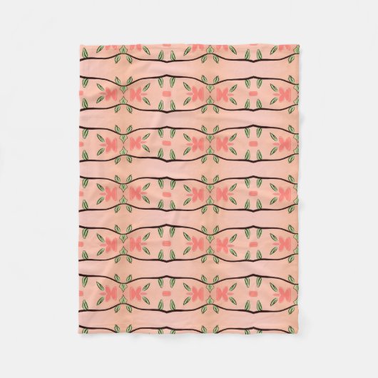 Roze koraal Designer fleece deken (Voorkant)
