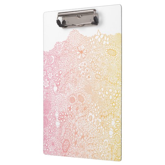 Roze Koraal Elegante Kunstenaar Gepersonaliseerde  Klembord (Links)