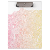 Roze Koraal Elegante Kunstenaar Gepersonaliseerde  Klembord (Voorkant)