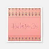 Roze koraal en Bourgogne Servet (Voorkant)