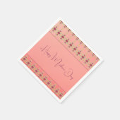 Roze koraal en Bourgogne Servet (Hoek)