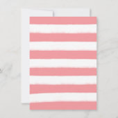 Roze koraal en kwallen Baby shower voor onautisch  Kaart (Achterkant)