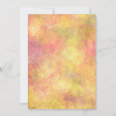 Roze, koraal en Oranje Abstracte bubels bruiloft Kaart (Achterkant)