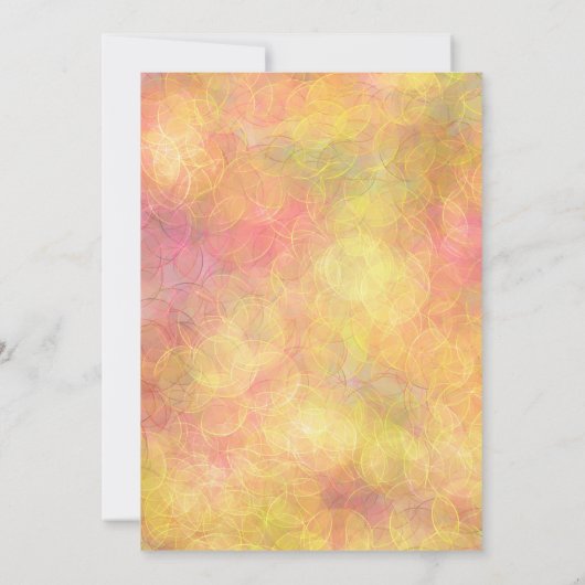 Roze, koraal en Oranje Abstracte bubels bruiloft Kaart (Achterkant)