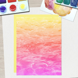 Roze koraal en Oranje gemarmerd plakboekpapier