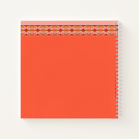 Roze koraal en peach notitieboek (Achterkant)