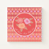 Roze koraal en perzik notitieboek (Achterkant)