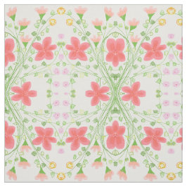 Roze koraal en Perzikbloem Stof