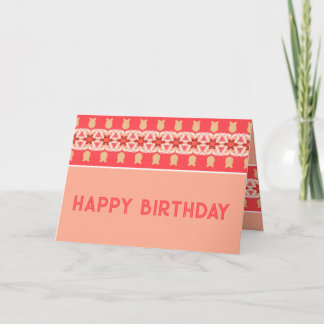 Roze koraal en roestbruin kaart