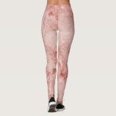 Roze koraal en witte marmer leggings (Achterkant)