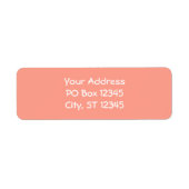 Roze koraal etiket (Voorkant)