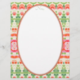 Roze koraal groen en beige briefhoofd