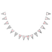 Roze koraal inheemse Abstract aztec boho baby meis Vlaggetjes (Alle)