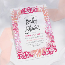 Roze Koraal & Kwallen Nautilus Meisje Baby Borrel