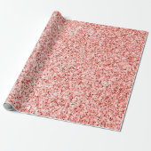 Roze koraal licht pastel sparkles glitter cadeaupapier (Uitgerold)