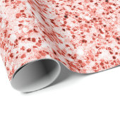 Roze koraal licht pastel sparkles glitter cadeaupapier (Rol Hoek)