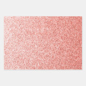 Roze koraal licht pastel sparkles glitter inpakpapier vel (Voorkant 2)