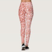 Roze koraal licht pastel sparkles glitter leggings (Achterkant)
