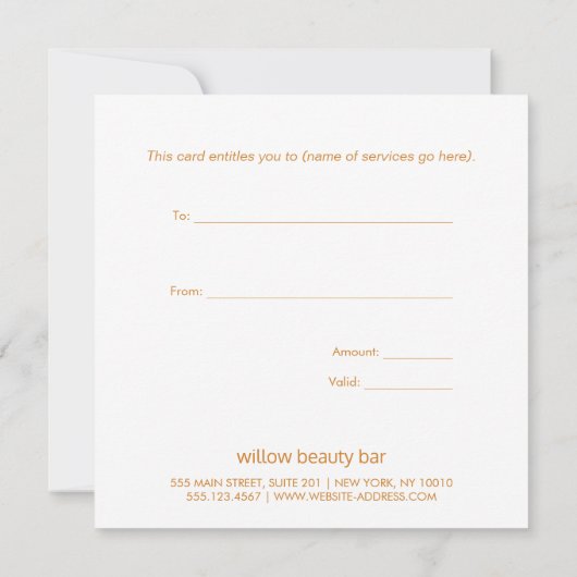 Roze Koraal Lotus Mandala Bloem Cadeaubon (Achterkant)