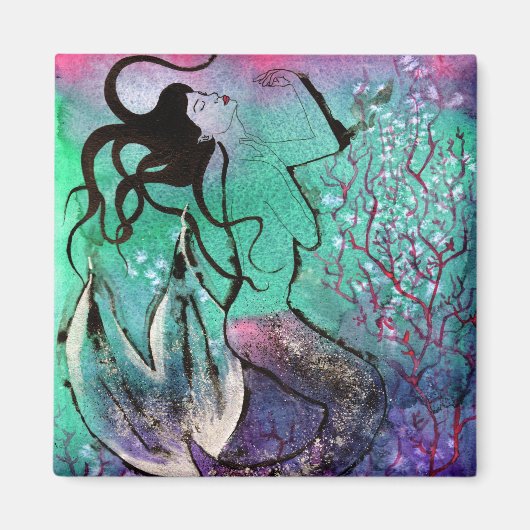 Roze koraal magneet (Voorkant)