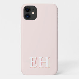 Roze & Koraal | Minimaal Modern Initieel Monogram Case-Mate iPhone Case