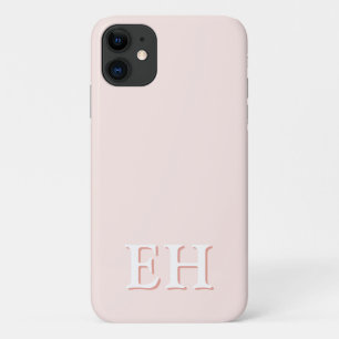Roze & Koraal   Minimaal Modern Initieel Monogram Case-Mate iPhone Case