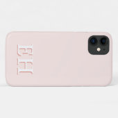 Roze & Koraal | Minimaal Modern Initieel Monogram Case-Mate iPhone Case (Achterkant (horizontaal))