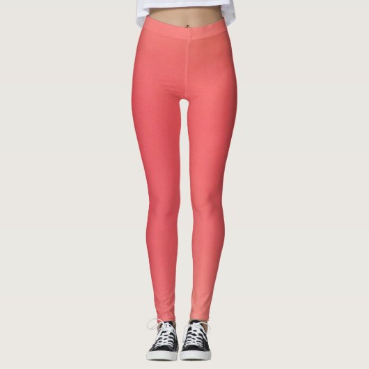 Roze koraal Mode Leggings (Voorkant)