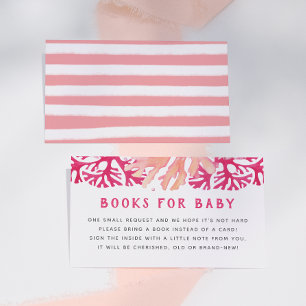 Roze Koraal Nautische Boeken voor Baby Informatiekaartje