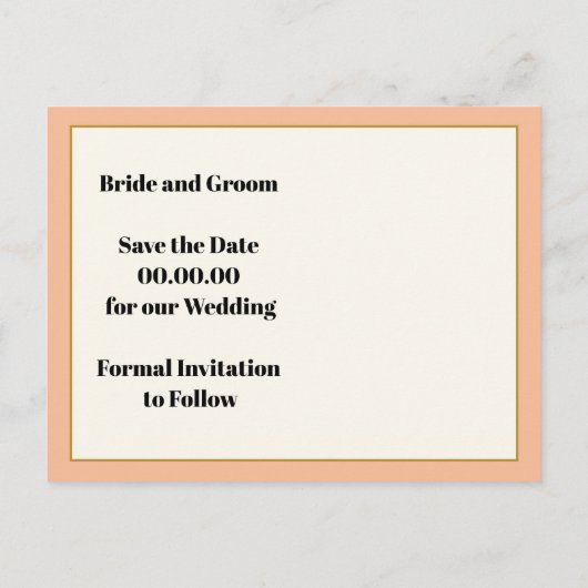 roze koraal oleander bloemig Save the Date Aankondigingskaart (Achterkant)