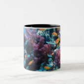 Roze koraal onderwater tweekleurige koffiemok (Center)