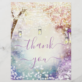 Roze Koraal Paarse Blauwe Bos Sprookjesachtige Bru