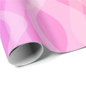 Roze Koraal Paarse Golf MCM Mid-Century Modern Cadeaupapier (Rol Hoek)