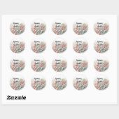 Roze Koraal & Parels Onder het Zee Sweet 16 Ronde Sticker (Vel)