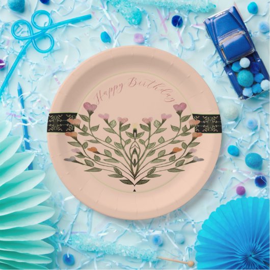 Roze koraal pastel papieren bordje (Feest)