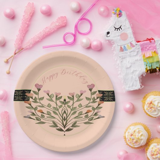 Roze koraal pastel papieren bordje (Feest)