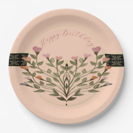 Roze koraal pastel papieren bordje