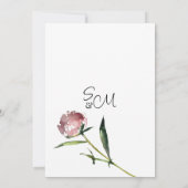 Roze koraal pioen bloemenzomer Save the Date Kaart (Achterkant)