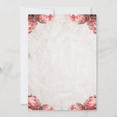 Roze Koraal Pioen Mason Jar Rustiek Vrijgezellenfe Kaart (Achterkant)