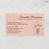 Roze koraal Plant Venster Schaduwventiel Visitekaartje (Achterkant)