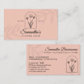 Roze koraal Plant Venster Schaduwventiel Visitekaartje (Voorkant / Achterkant)