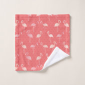 Roze koraal rood flamingo naadloos patroon bad handdoek (Wasdoekje)