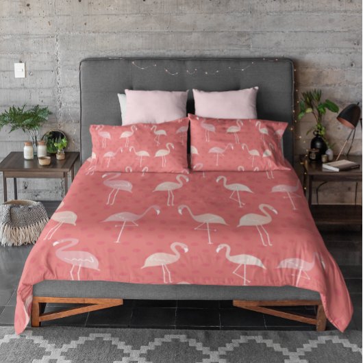 Roze Koraal Rood Flamingo Naadloos Patroon Kussensloop