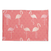 Roze Koraal Rood Flamingo Naadloos Patroon Kussensloop (Achterkant)