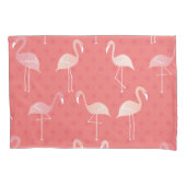 Roze Koraal Rood Flamingo Naadloos Patroon Kussensloop (Voorkant)