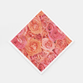  roze koraal rood Oranje Rozen bloemen patroon Servetten (Hoek)
