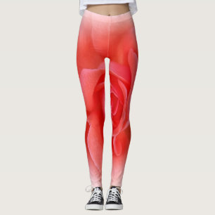 roze koraal roos leggings