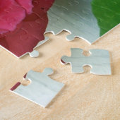 Roze koraal roos legpuzzel (Zijkant)
